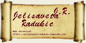 Jelisaveta Radukić vizit kartica